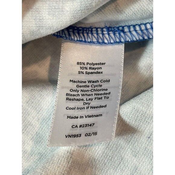 Talbots Blue Patterned Sleeveless A-line Fit & Flare Tea Dress L EUC - Picture 6 of 13